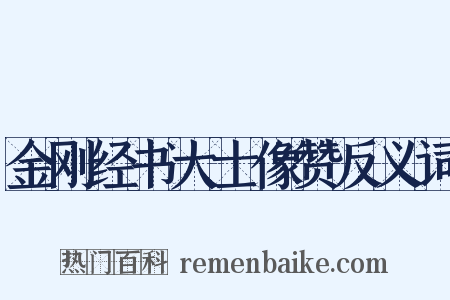 金刚经书大士像赞反义词是什么意思的图片